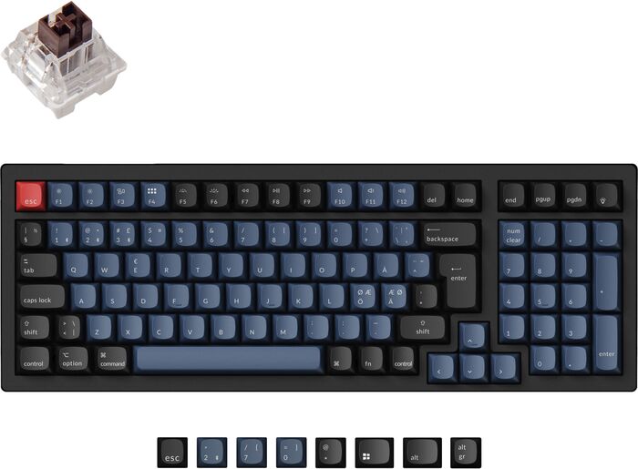 Keychron K4 Pro RGB þráðlaust lyklaborð - Brúnir rofar