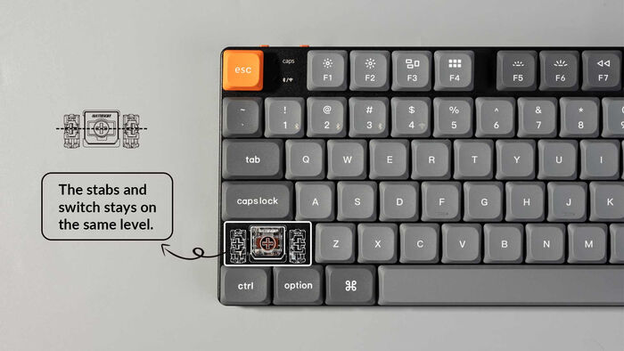 Keychron K5 Max RGB lyklaborð - Brúnir rofar