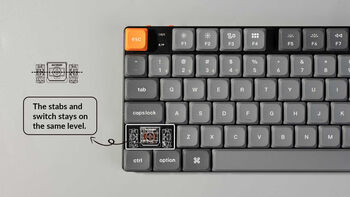 Keychron K5 Max RGB lyklaborð - Brúnir rofar
