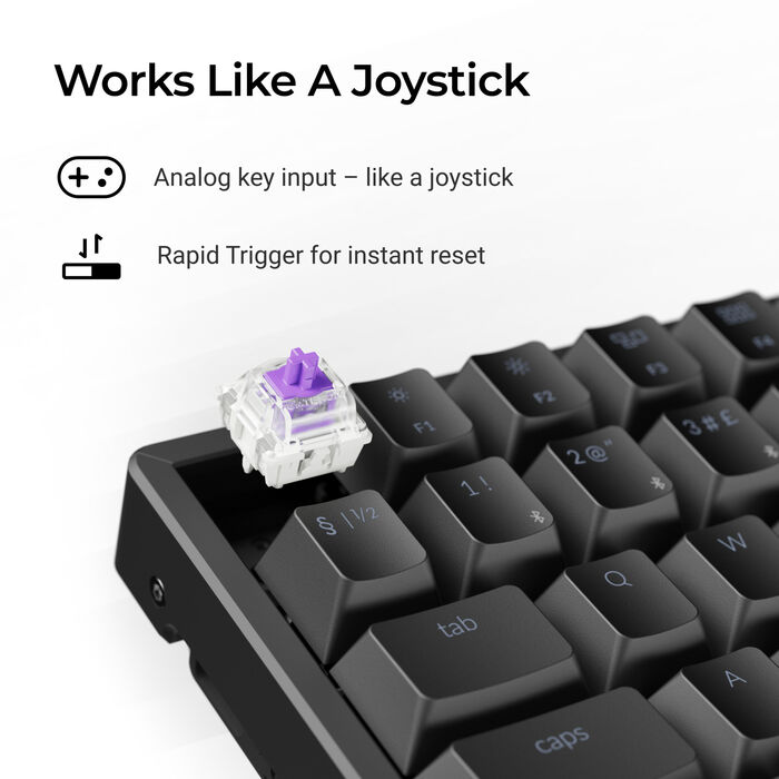 Keychron K2 HE þráðlaust leikjalyklaborð - Svart