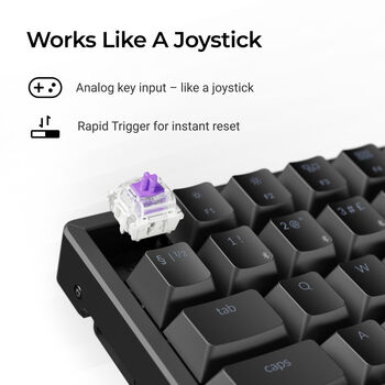 Keychron K2 HE þráðlaust leikjalyklaborð - Svart