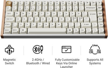 Keychron K2 HE SE þráðlaust leikjalyklaborð - Hvítt