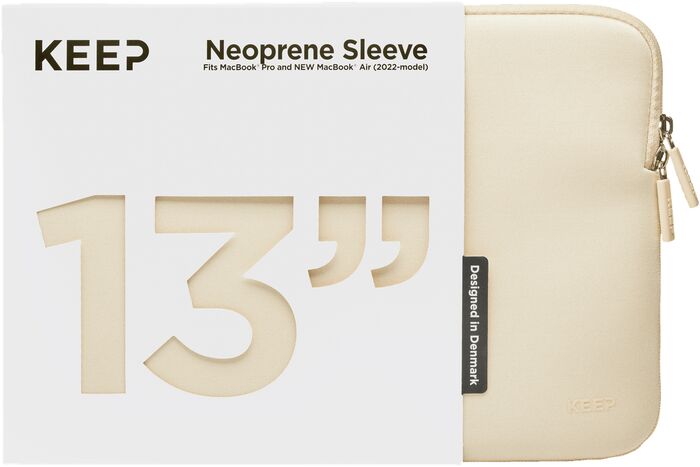 KEEP 13" fartölvuhlíf fyrir Macbook - Beige