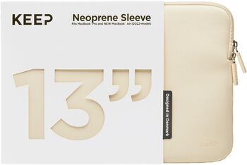 KEEP 13" fartölvuhlíf fyrir Macbook - Beige