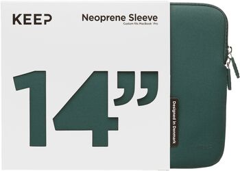 KEEP 14" fartölvuhlíf fyrir Macbook - Dökkgrænt