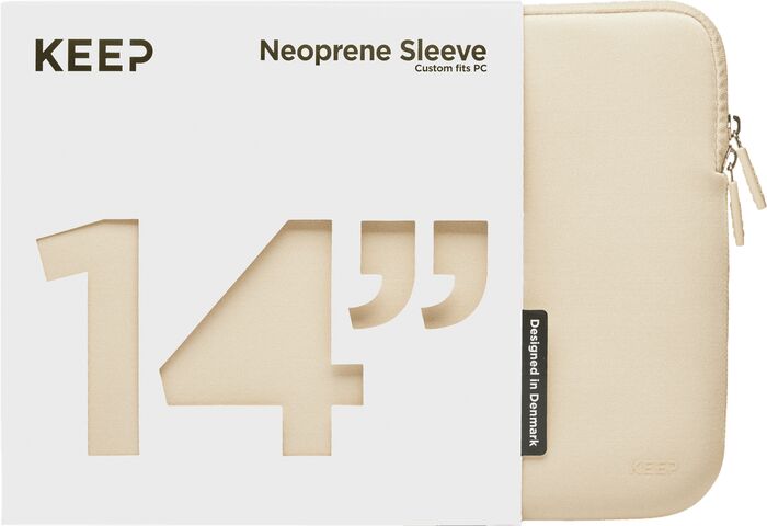 KEEP 14" fartölvuhlíf - Beige