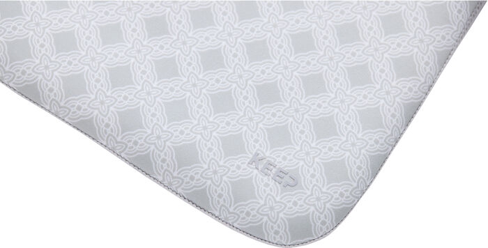 KEEP 14" fartölvuhlíf - Silfur m. blómum