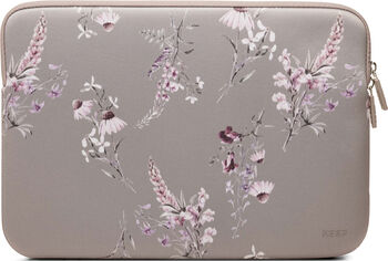 Keep 15,6" fartölvuhlíf - Ljósbrún m. blómum