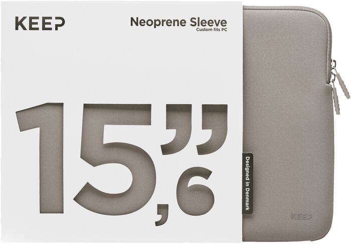 KEEP 15" fartölvuhlíf - Ljósbrúnt