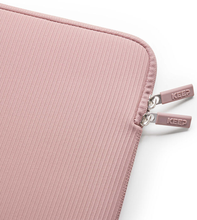 Keep 14" fartölvuhlíf - Bleik m. rifflum