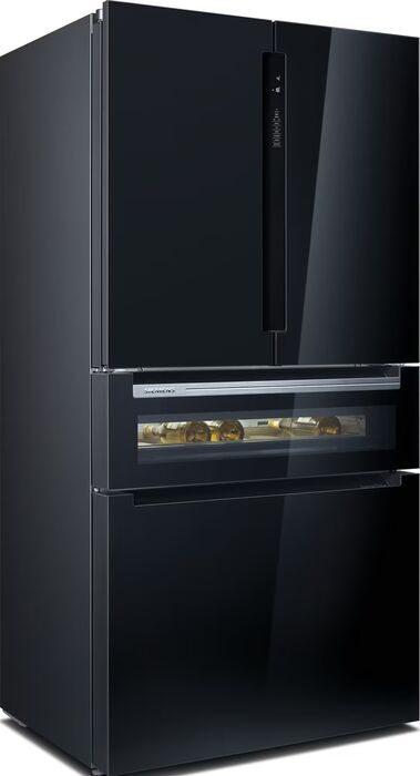 Siemens tvöfaldur kæli- og frystiskápur KF96RSBEA - Svartur