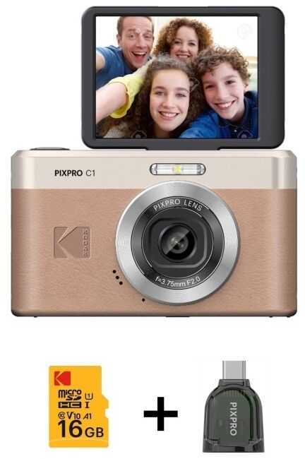 Kodak PixPro C1 stafræn myndavél - Brún