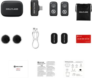 Hollyland Lark A1 Duo hljóðnemar fyrir USB-C