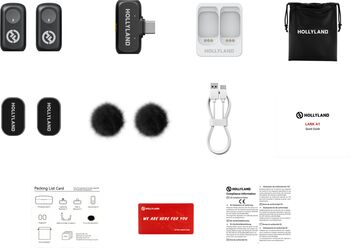 Hollyland Lark A1 Mini Duo hljóðnemar fyrir USB-C