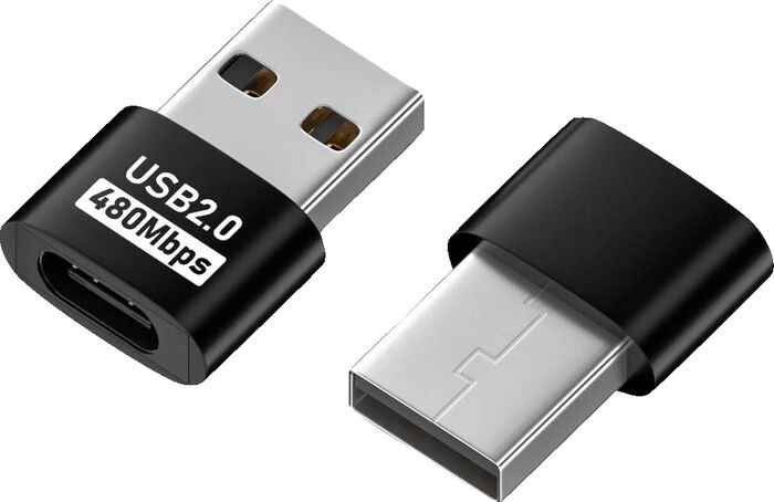 Logik USB-C í USB-A millistykki - 2 stk.
