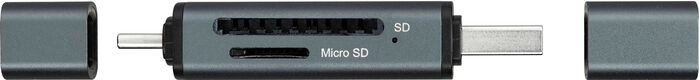 Product image not available for Logik minniskortalesari USB-C/A - Grár