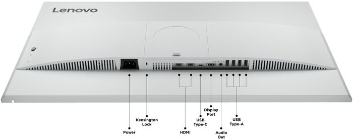 Lenovo 27" L27h-4A skjár - Hvítur