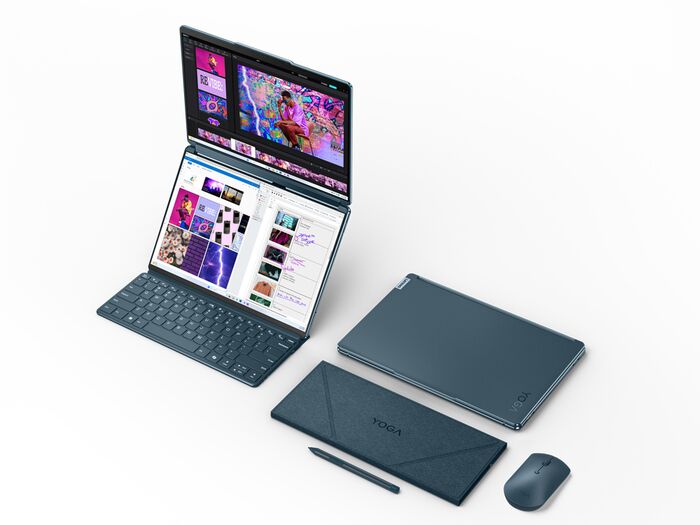 Lenovo Yoga Book 9 U7/32/1TB 13,3" 2-í-1 fartölva - Blá