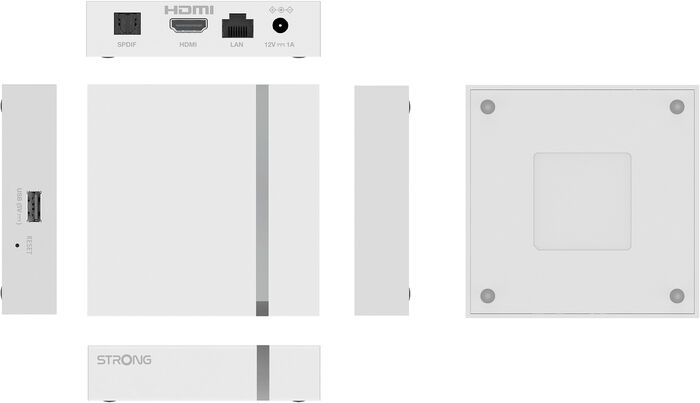 Strong Leap S3+V2 Google TV box - Hvítt 