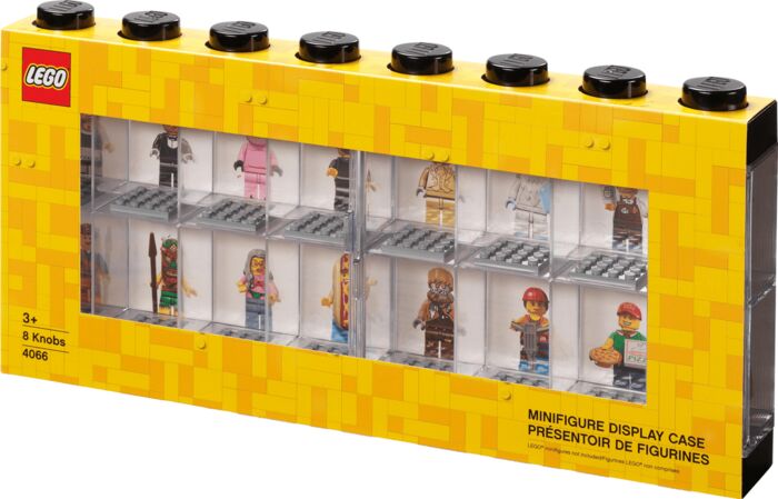 LEGO sýningarkassi f. 16 legokalla - Svartur