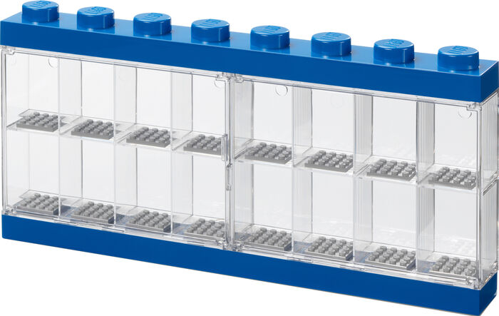 LEGO sýningarkassi f. 16 legokalla - Blár
