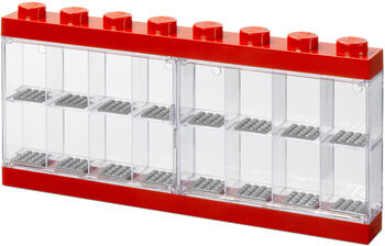 LEGO sýningarkassi f. 16 legokalla - Rauður