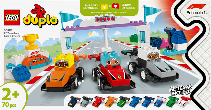 LEGO DUPLO F1 kappakstursbílar og bílstjórar 10445
