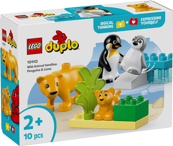 LEGO DUPLO Town Villidýrafjölskyldur: Mörgæsir og ljón 10442