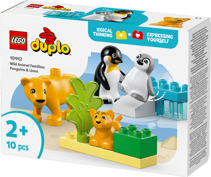 LEGO DUPLO Town Villidýrafjölskyldur: Mörgæsir og ljón 10442