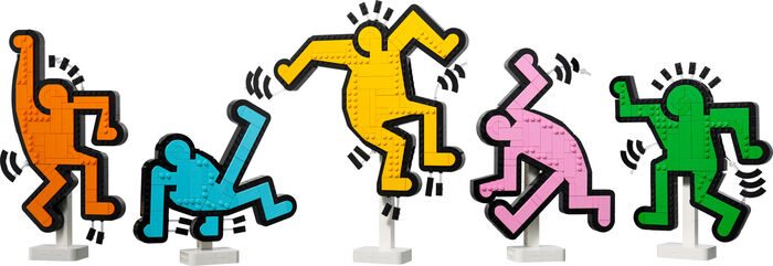 LEGO Art Keith Harings dansandi fígúrur