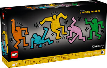 LEGO Art Keith Harings dansandi fígúrur