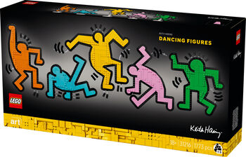 LEGO Art Keith Harings dansandi fígúrur