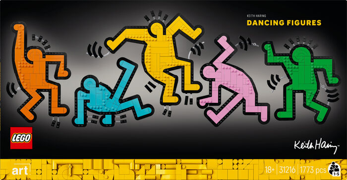 LEGO Art Keith Harings dansandi fígúrur