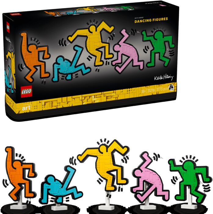 LEGO Art Keith Harings dansandi fígúrur
