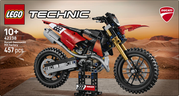 LEGO Technic Ducati Desmo450 MX Factory mótorhjól 42238