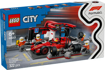 LEGO City F1 pit stop & þjónustulið með Ferrari 60443