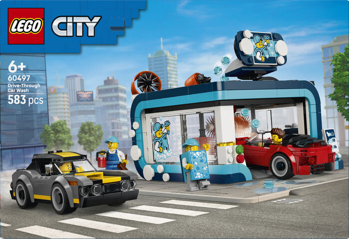 LEGO City bílaþvottastöð með bílum 60497
