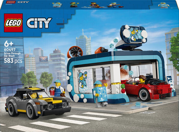 LEGO City bílaþvottastöð með bílum 60497