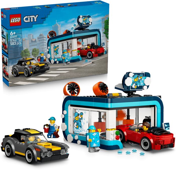 LEGO City bílaþvottastöð með bílum 60497