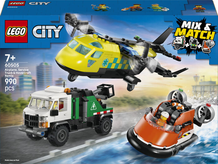 LEGO City flugvél, þjónustubíll & svifnökkvi 60505