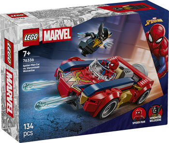 LEGO Marvel Spiderman í bíl berst við Venom-Wolverine 76336