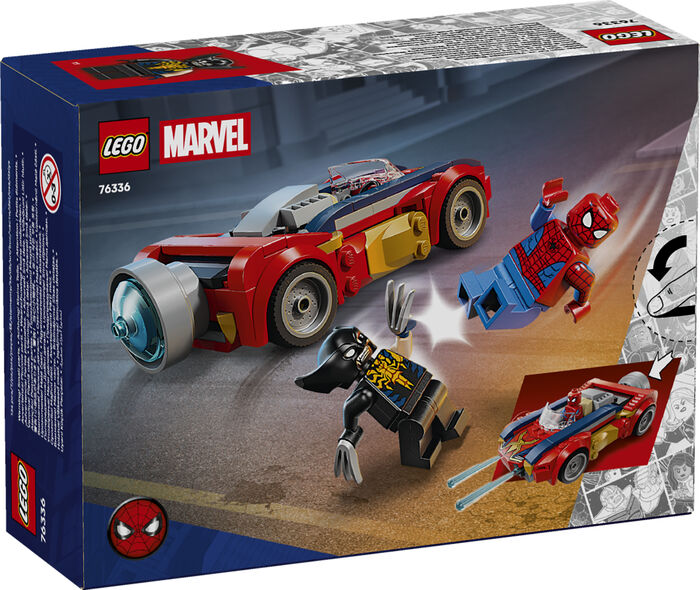 LEGO Marvel Spiderman í bíl berst við Venom-Wolverine 76336