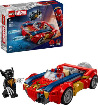 LEGO Marvel Spiderman í bíl berst við Venom-Wolverine 76336