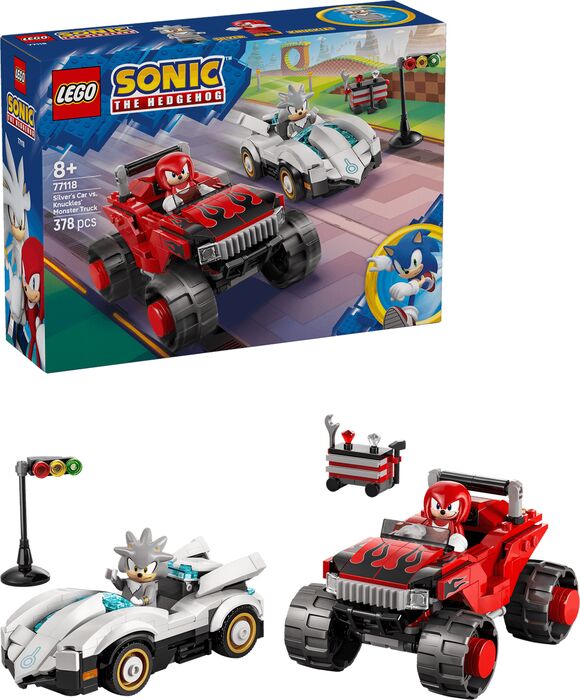LEGO Sonic Silver á móti Knuckles í bílum 77118