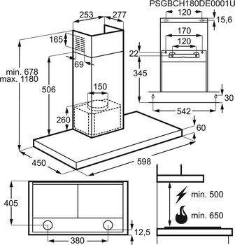 Electrolux veggháfur LFT426X