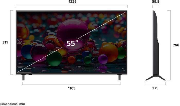 LG 55" UA75 UHD sjónvarp (2025)