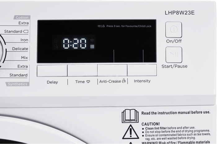 Logik þurrkari LHP8W23E - Hvítur