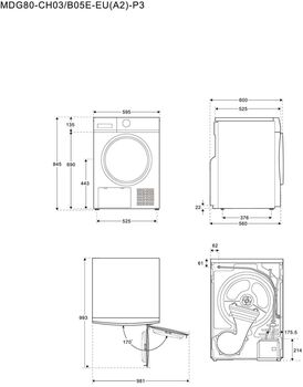 Logik þurrkari LHP8W23E - Hvítur