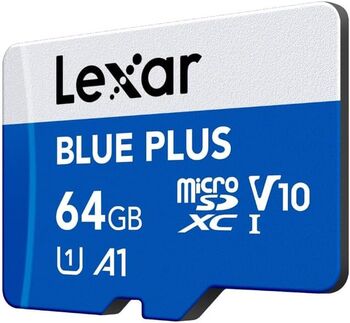 Lexar 64GB Blue Plus microSDHC UHS-I (V10)