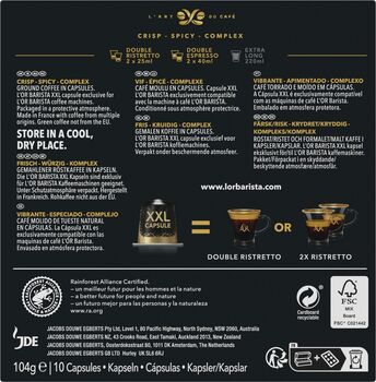 L'OR Barista double ristretto XXL kaffihylki